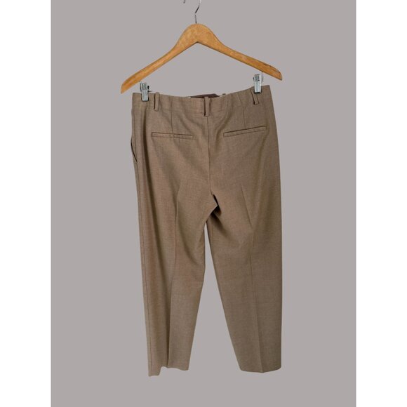 Theory Womens Beige Pleated Trousers Size 4 Lightweight Wool Blend - Picture 5 of 6